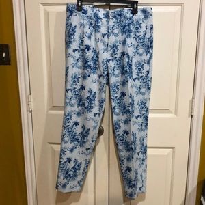 Beautiful Men INC Pants with Blue Floral Print